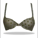 Grey Embosed Dice Microfibre T-Shirt Bra