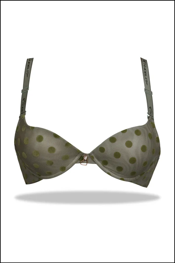 Grey Embosed Dice Microfibre T-Shirt Bra
