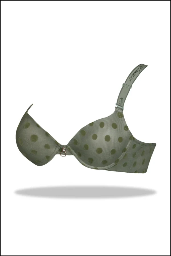 Grey Embosed Dice Microfibre T-Shirt Bra - Image 2