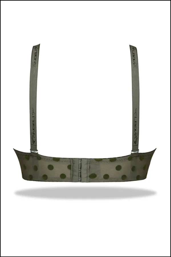 Grey Embosed Dice Microfibre T-Shirt Bra - Image 3