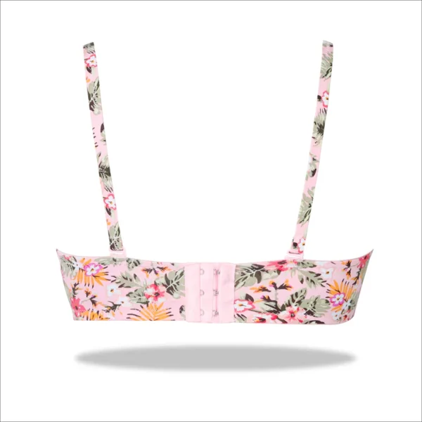 Pink Padded Printed Floral Essence with Stretchable Straps - Image 3
