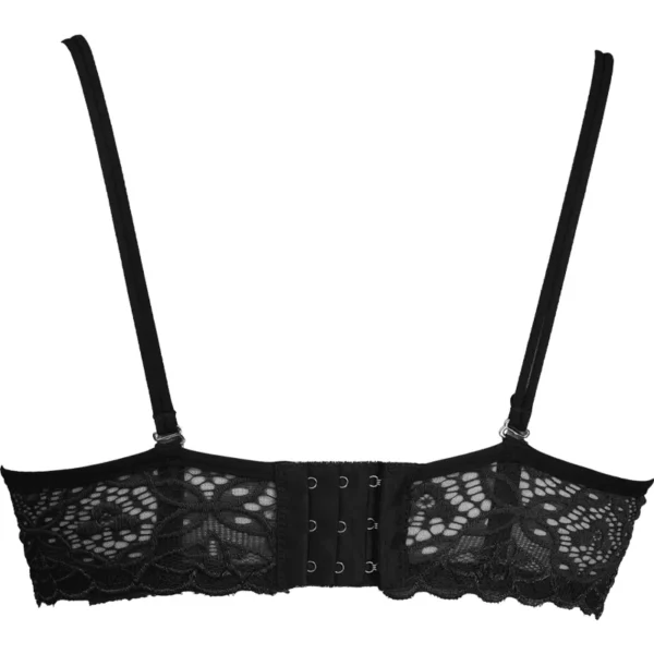Black Lacy Padded T-Shirt Bra - Wired / Non-WIred - Image 3