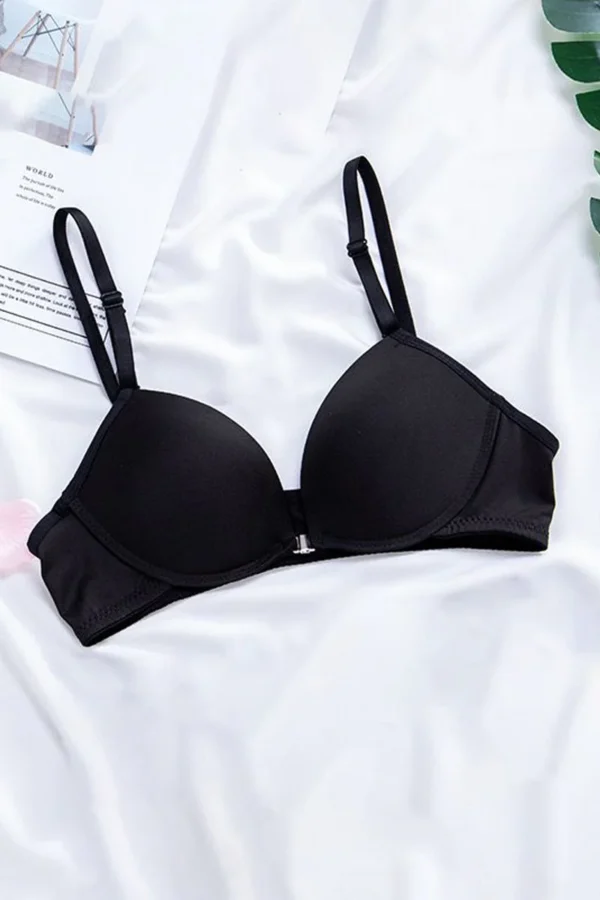 Black Front Open - Soft Padded Bra - Image 2