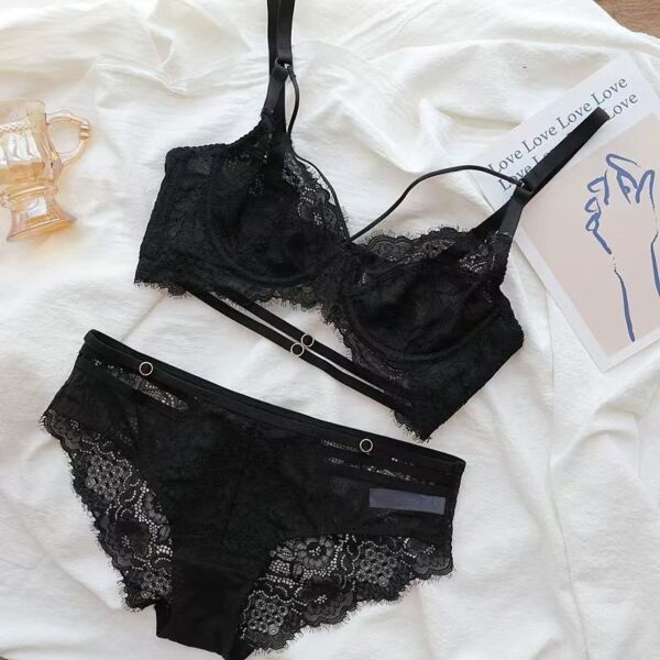 Brown Luscious Laced Bra and Panty Set - Image 3