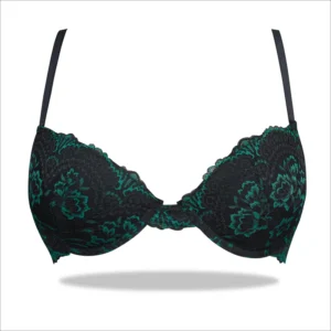 Emerald Green European Laced Imported Padded Bra
