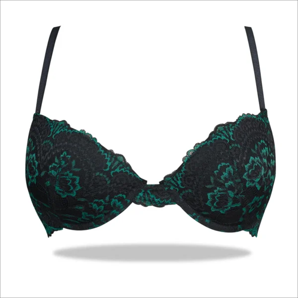 Emerald Green European Laced Imported Padded Bra
