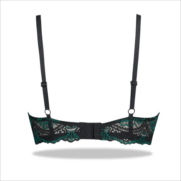 Emerald Green European Laced Imported Padded Bra - Image 3