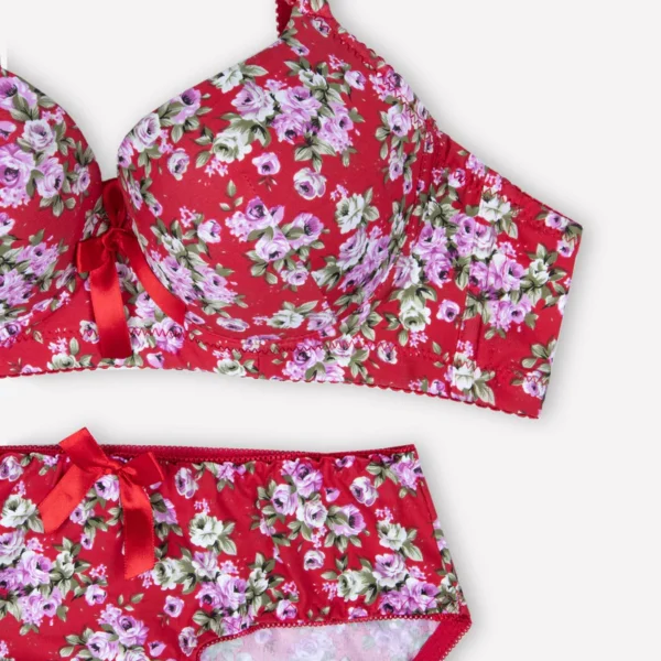 Black Floral Padded Set - Image 5