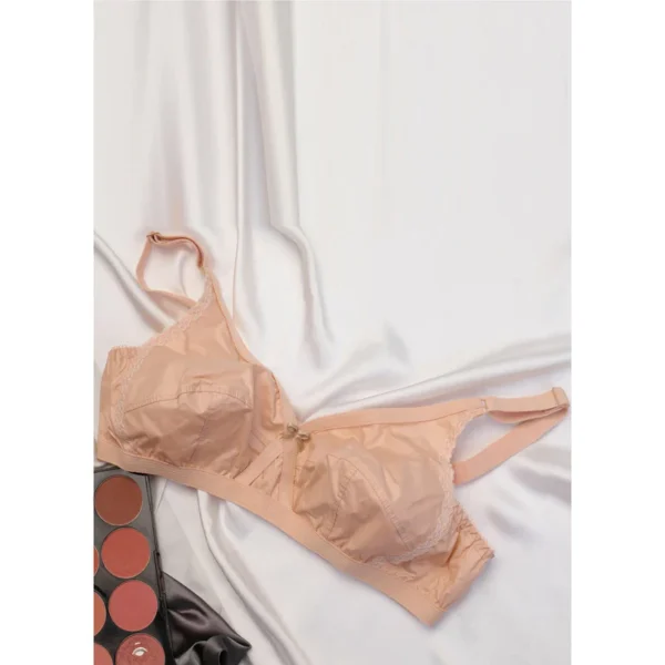 Maroon Lotus - Cotton Non Padded Cross-Over Style Wirefree Bra - Image 3