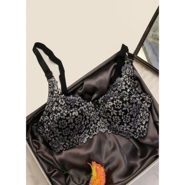 Spirea - Light Padded Wired / Non Wired Floral Mesh Bra - Image 4